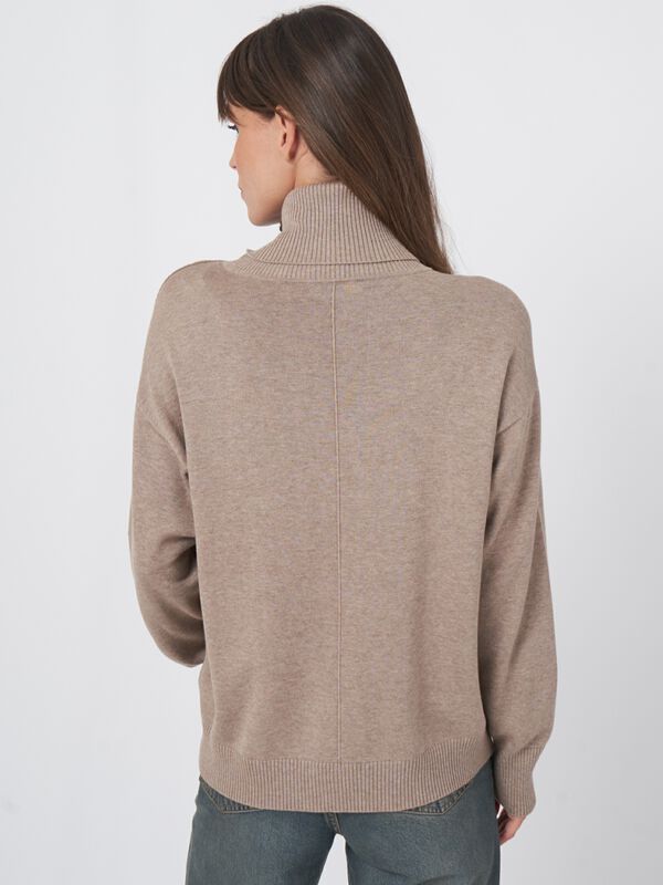 Rollkragen-Pullover aus Baumwollmischung image number 3