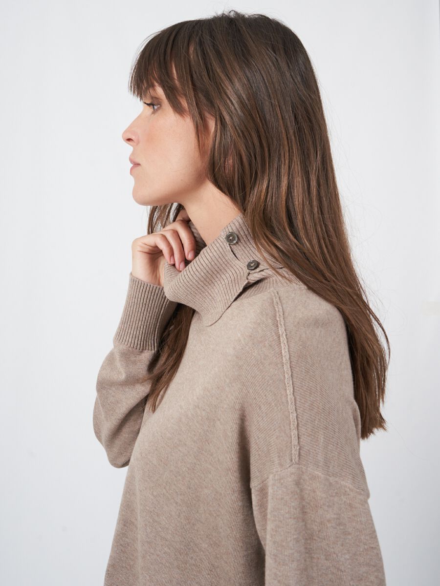 Rollkragen-Pullover aus Baumwollmischung image number 1