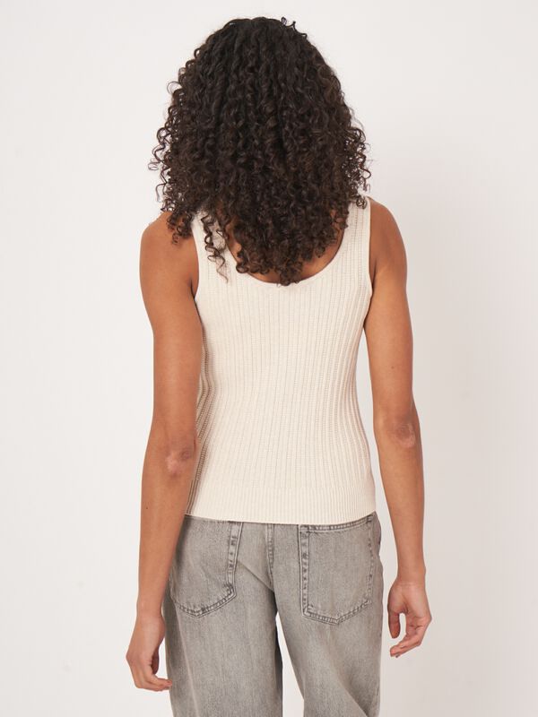 Débardeur en tricot texturé en coton image number 4