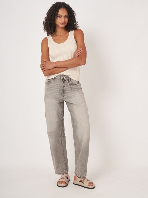 Débardeur en tricot texturé en coton image number 5