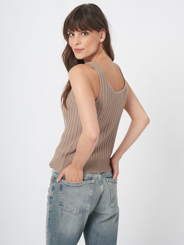 Débardeur en tricot texturé en coton image number 5