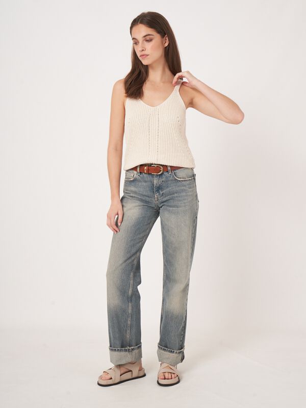 D&eacute;bardeur en coton &eacute;pais c&ocirc;tel&eacute; image number 3