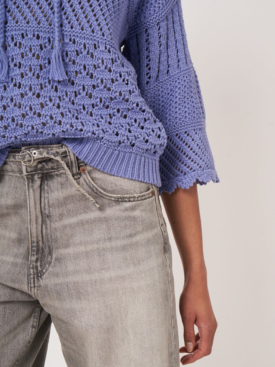 Ajour-Pullover mit Häkeldetails image number 2