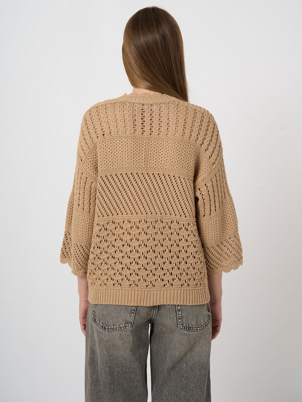 Ajour-Pullover mit H&auml;keldetails image number 3
