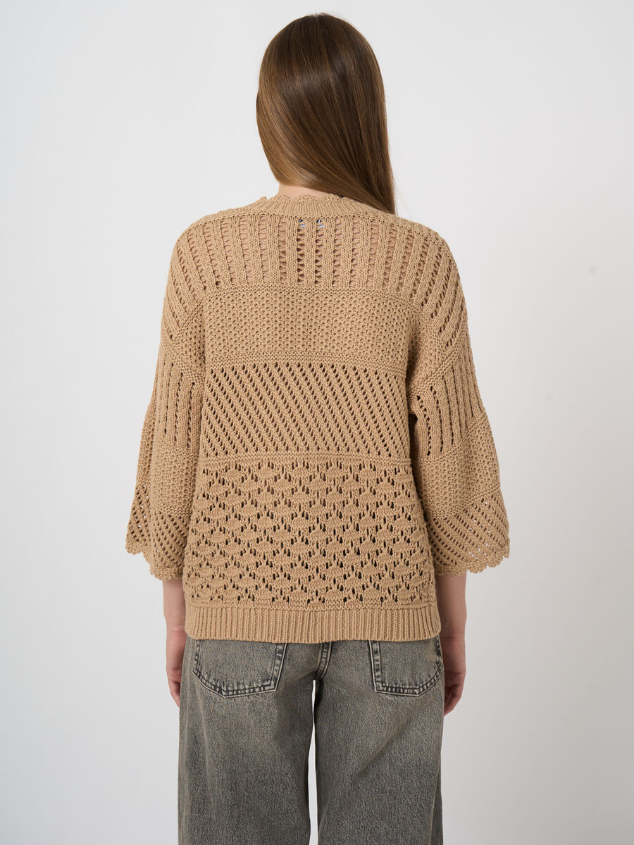 Ajour-Pullover mit H&auml;keldetails image number 3