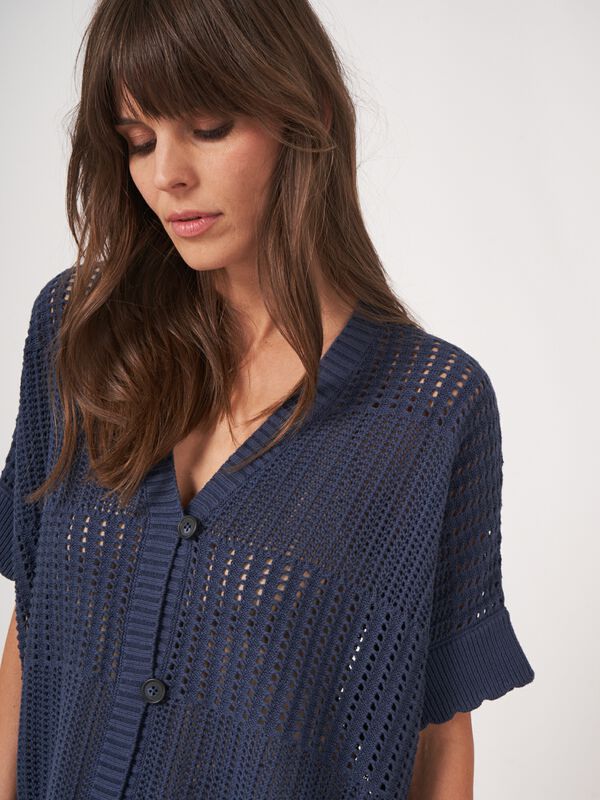 Poncho cardigan ajour&eacute; image number 2