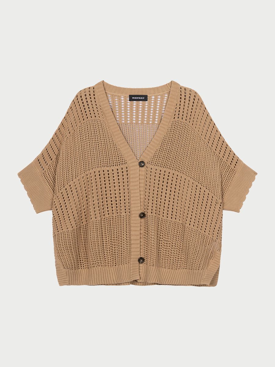 Ajour poncho cardigan image number 0
