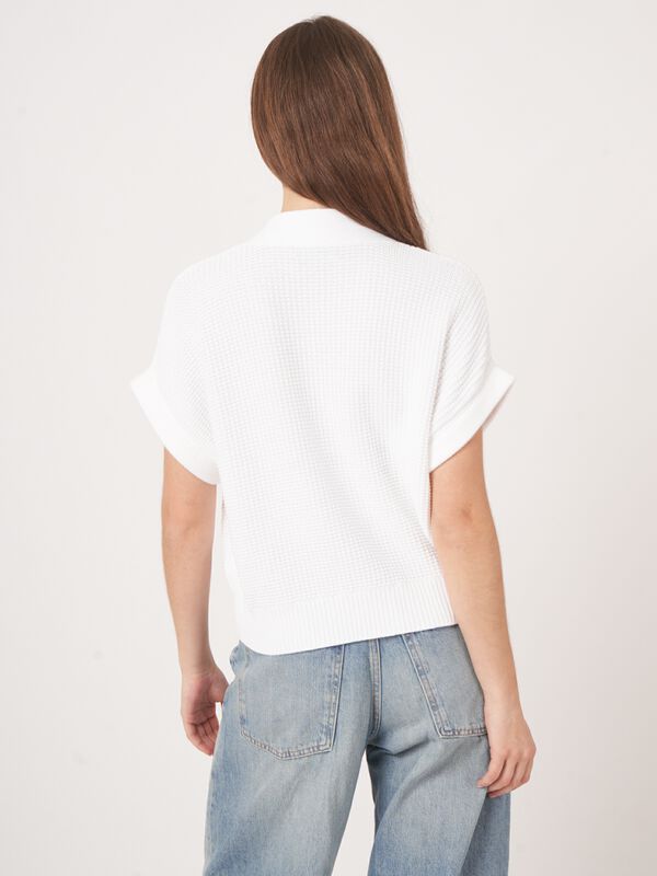 Oversized gebreid gilet met zakken image number 5