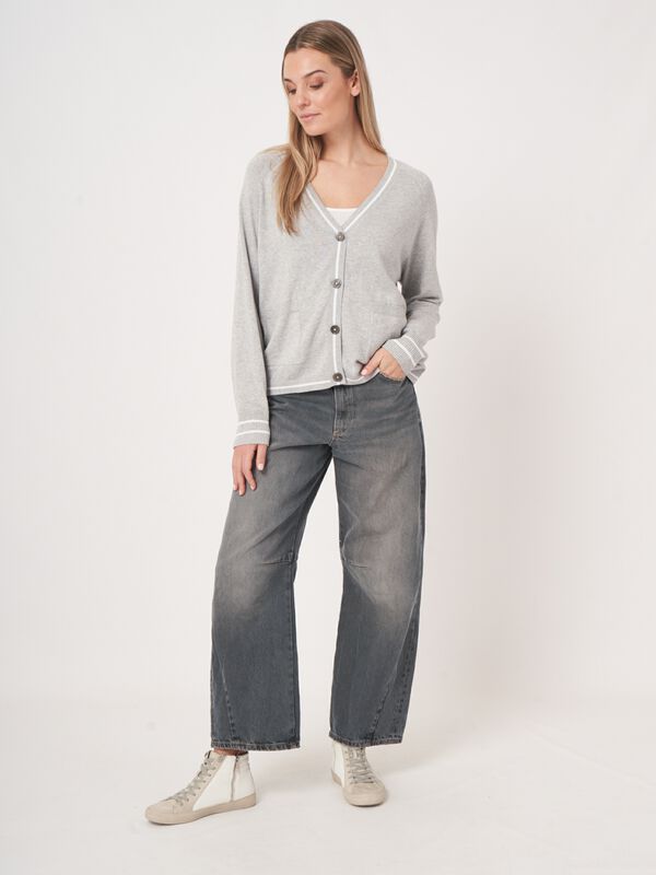 Vest strependetail en zakken in katoenmix  image number 4