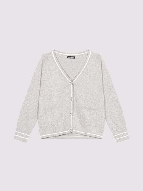 Vest strependetail en zakken in katoenmix  image number 1