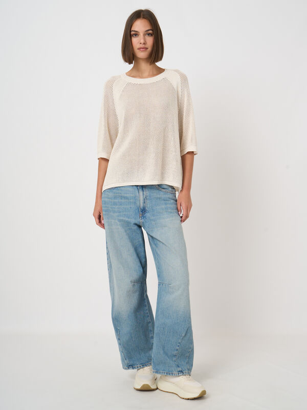 Ajour-Pullover mit weiten kurzen &Auml;rmeln image number 4