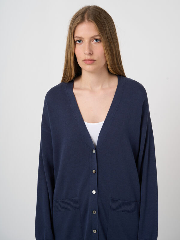 Feinstrick-Cardigan aus Baumwollmischung image number 1