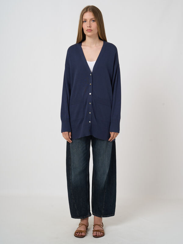Feinstrick-Cardigan aus Baumwollmischung image number 2