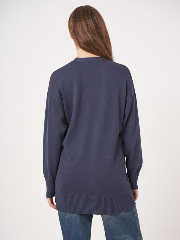 Cardigan en maille fine en mélange de coton image number 4