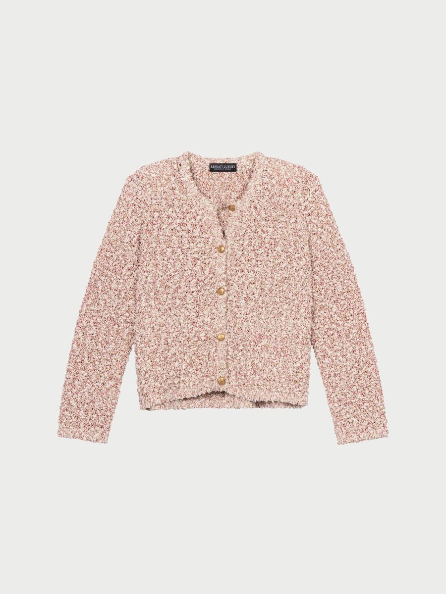 Mehrfarbiger Cardigan aus italienischer Baumwollmischung image number 0