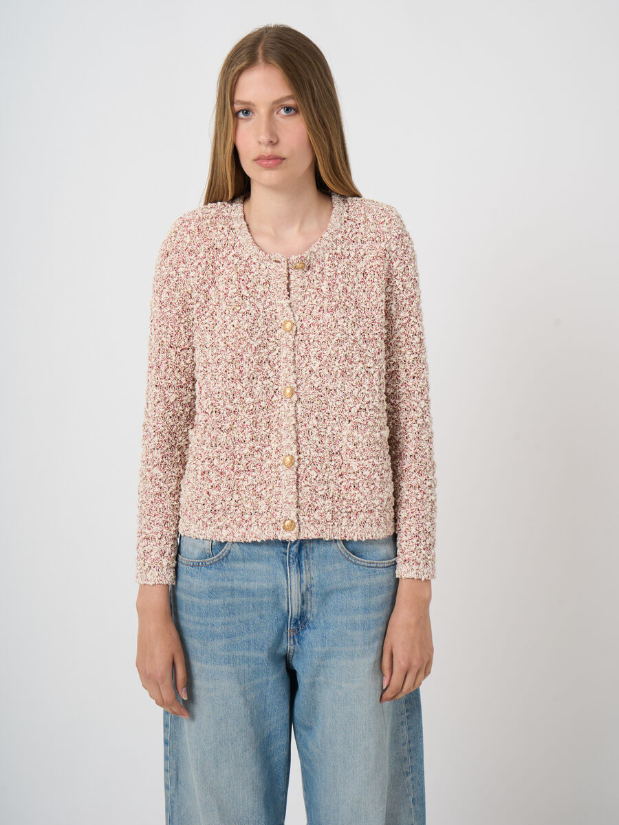 Multicolor Italian cotton blend cardigan image number 2