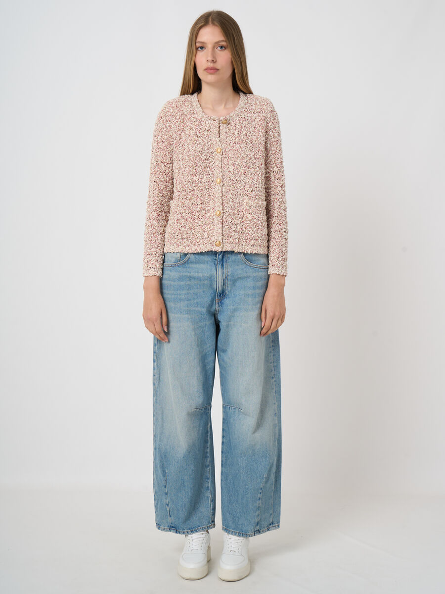 Multicolor Italian cotton blend cardigan image number 3