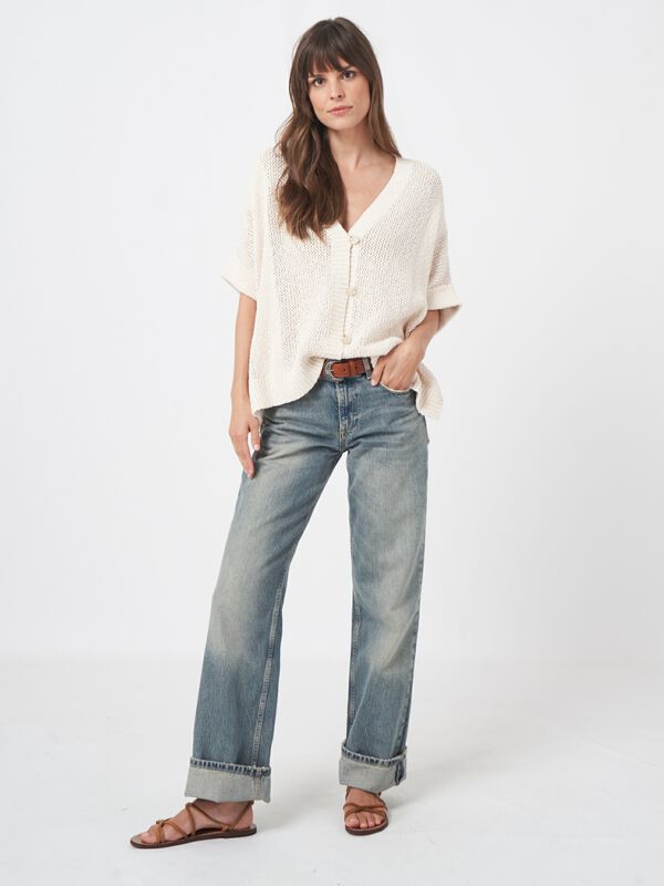 Poncho cardigan ajouré image number 4