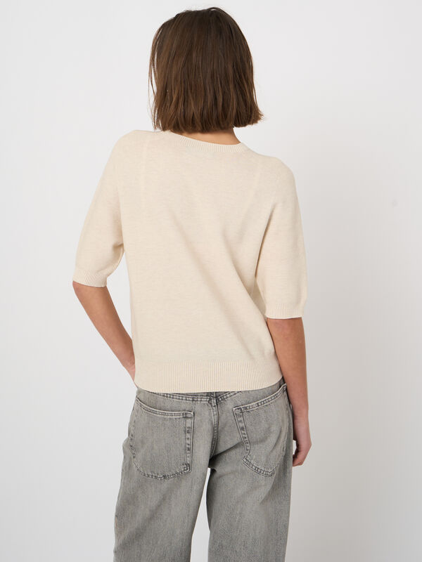 Federleichter Rippstrick-Pullover aus Kaschmir-Baumwollmix image number 2