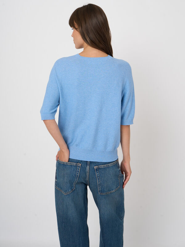 Featherlight cashmere-cotton rib sweater image number 5