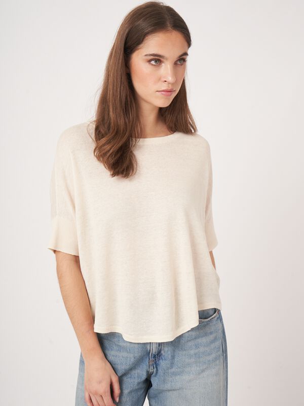 Feinstrickpullover aus reiner Leinen image number 2