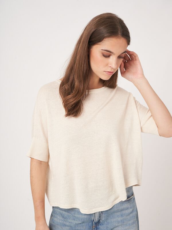 Feinstrickpullover aus reiner Leinen image number 3