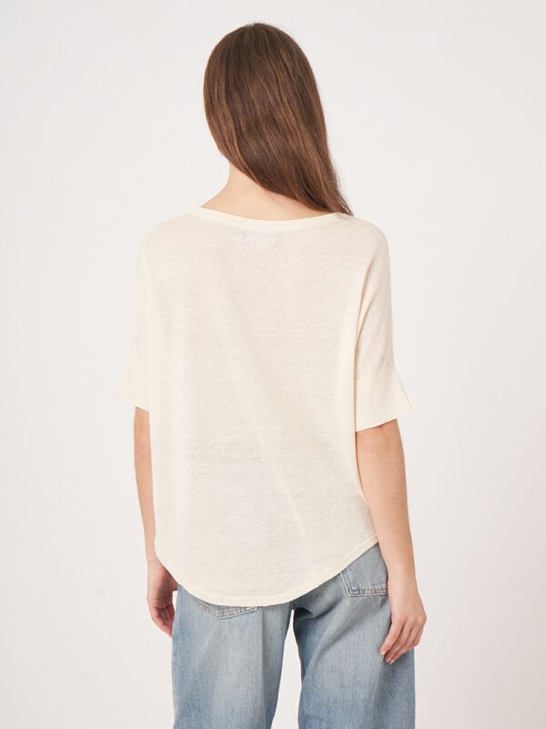 Feinstrickpullover aus reiner Leinen image number 5