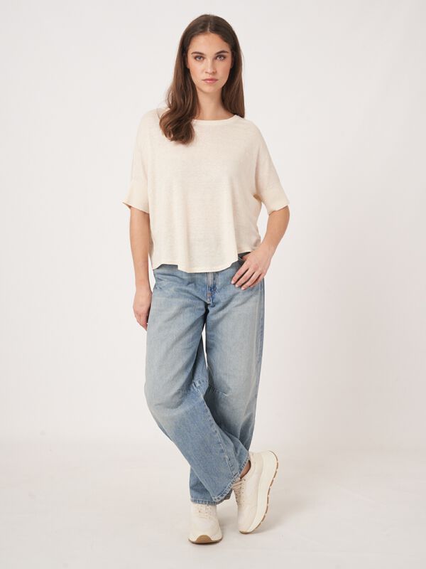 Feinstrickpullover aus reiner Leinen image number 6