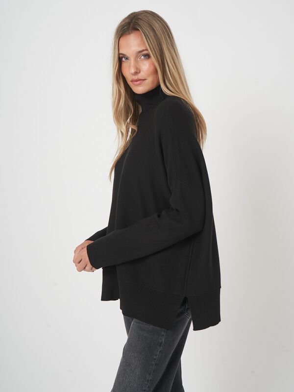 Oversized Rippstrickpullover aus Baumwollmix image number 1