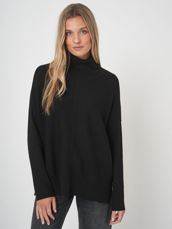 Oversized Rippstrickpullover aus Baumwollmix image number 2