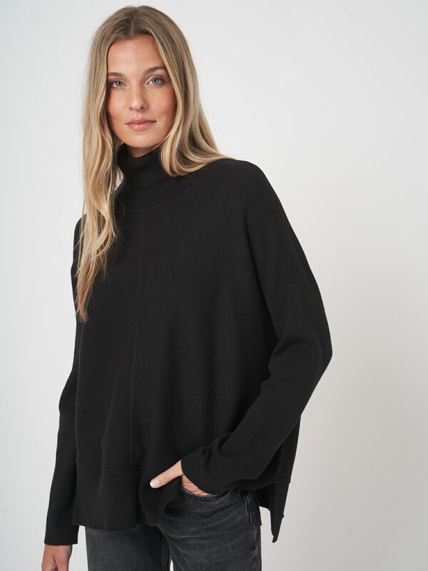 Oversized Rippstrickpullover aus Baumwollmix image number 3