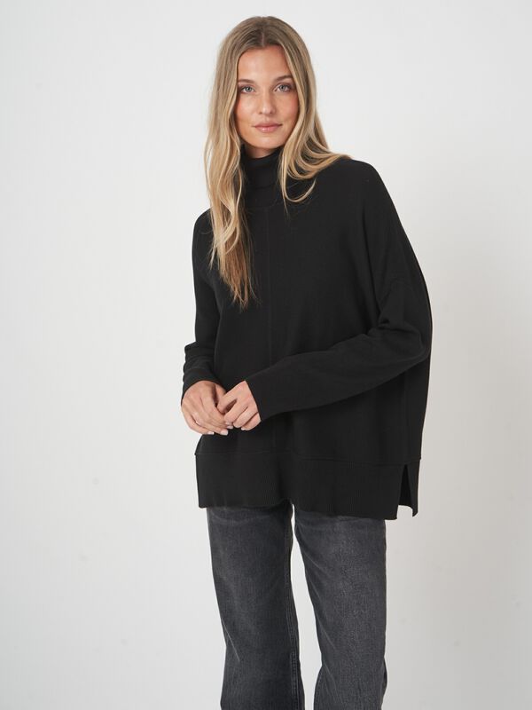 Oversized Rippstrickpullover aus Baumwollmix image number 4