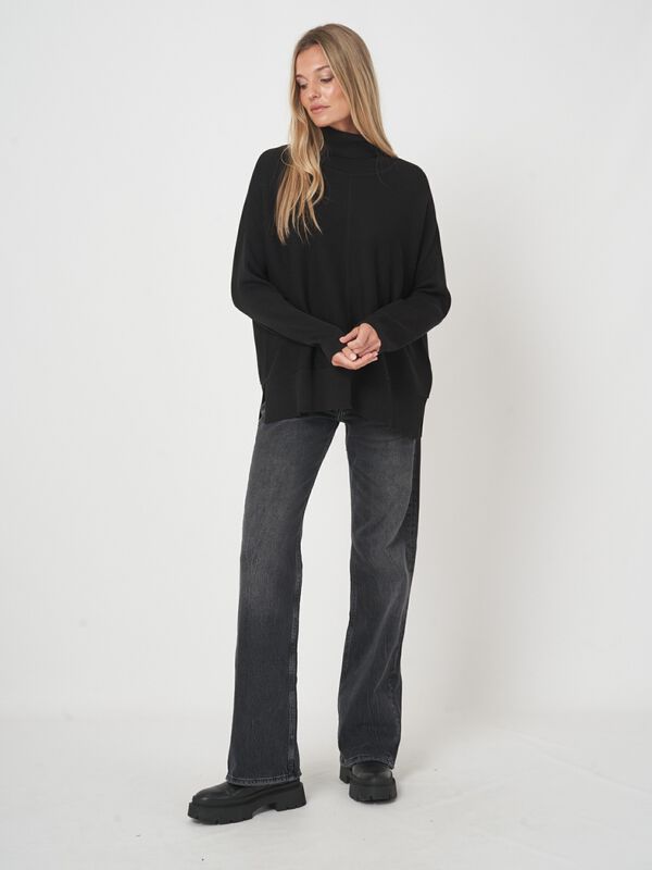 Oversized Rippstrickpullover aus Baumwollmix image number 6