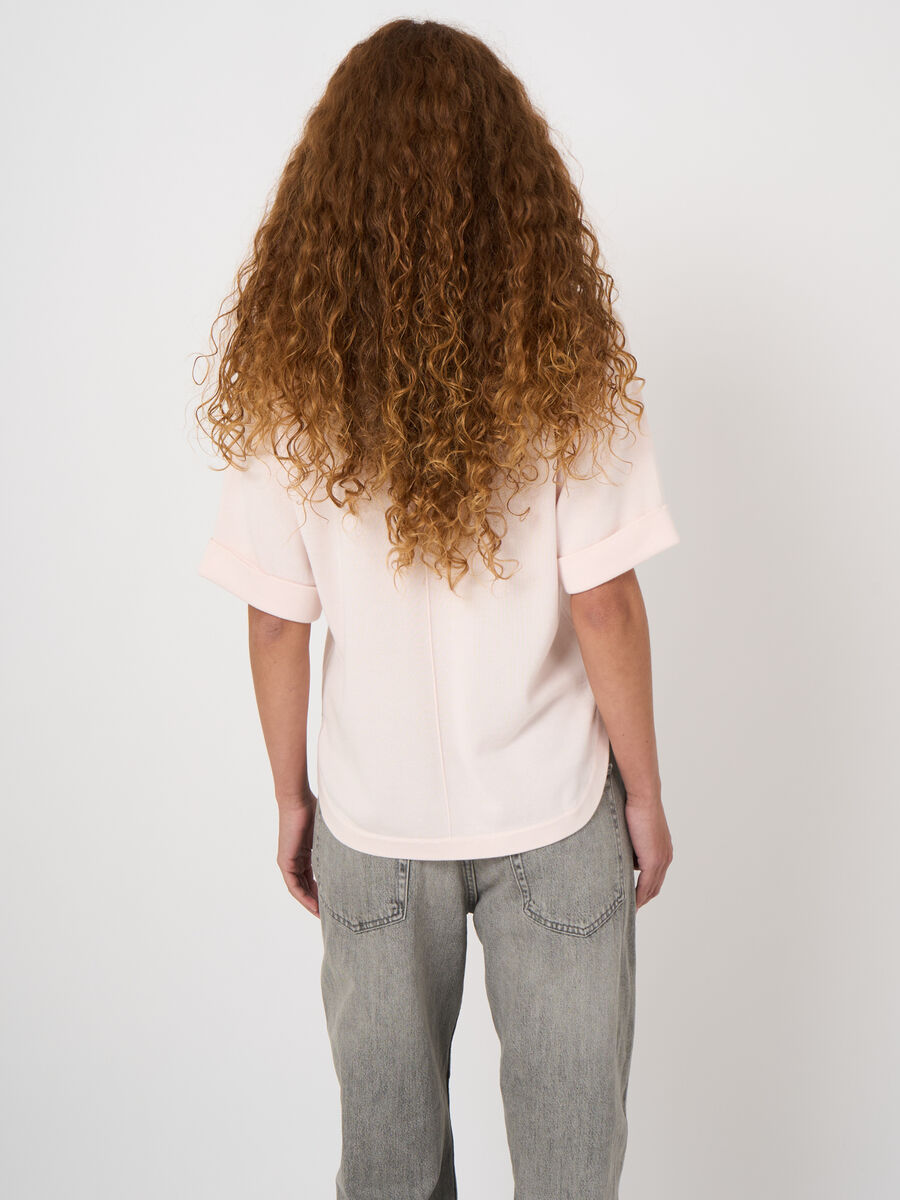 Cotton-viscose polo sweater image number 4