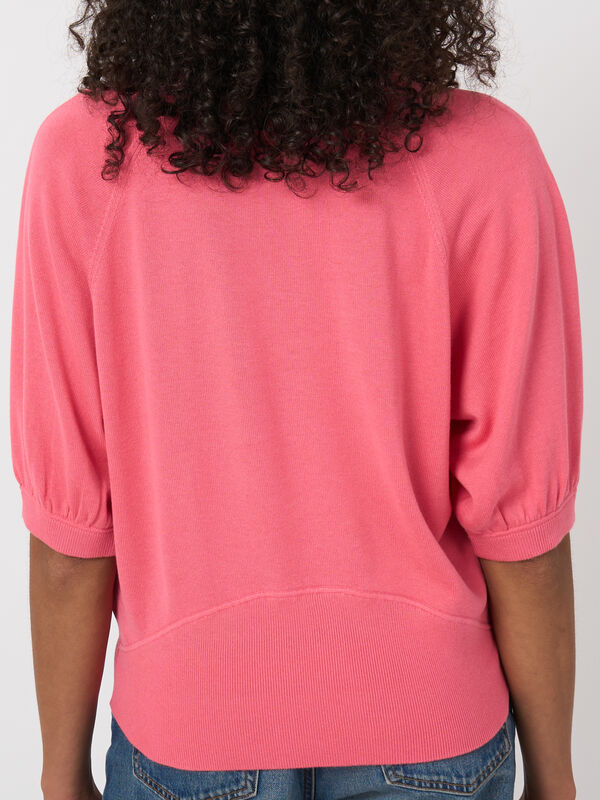 REPEAT cashmere Feinstrick-Pullover mit Falten&auml;rmeln image number 1