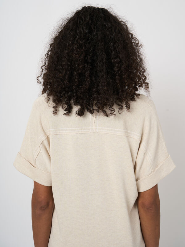 Cotton-viscose polo sweater image number 2