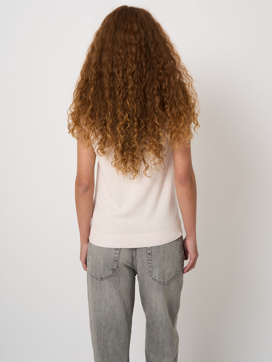 Cotton-viscose fine-knit vest image number 3