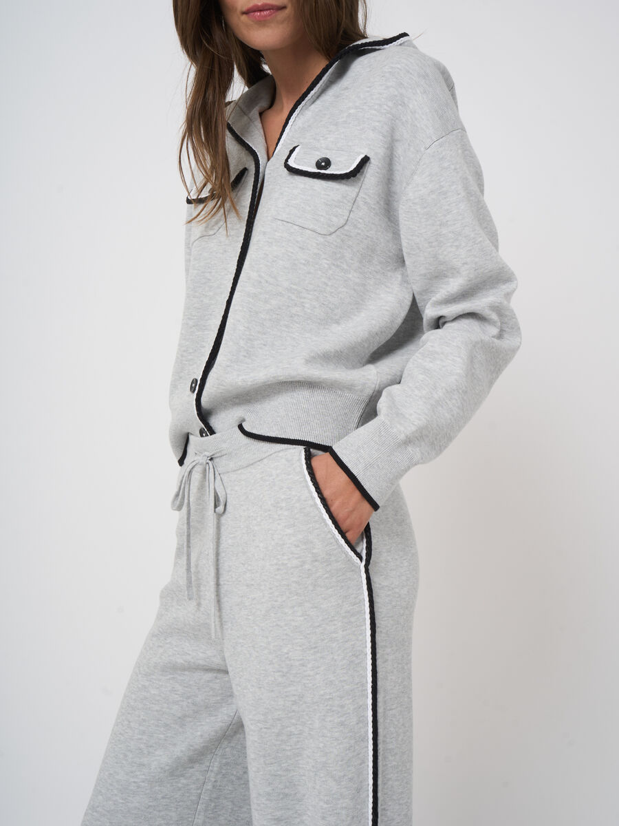 Weit geschnittene Strickhose aus Baumwollmix image number 2