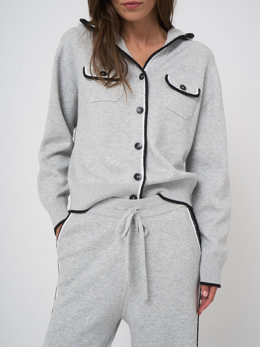 Weit geschnittene Strickhose aus Baumwollmix image number 4