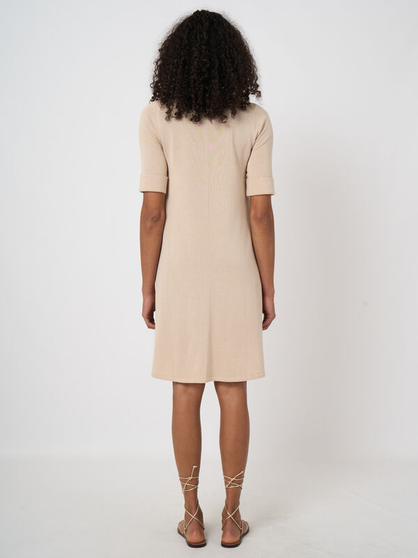 Fine-knit cotton-blend a-line dress image number 2