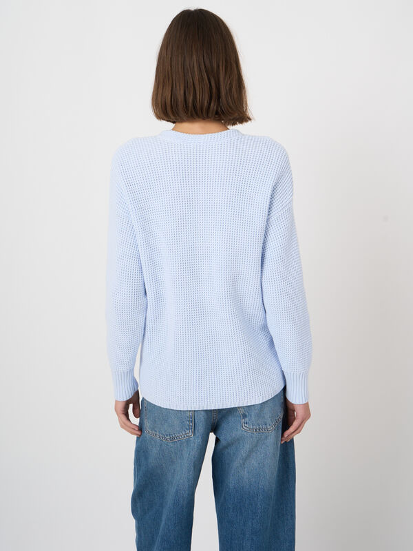 Katoenen cardigan met wafelstructuur image number 5