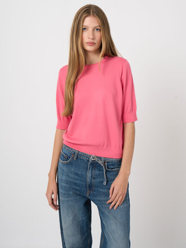 Superfine cotton short-sleeved sweater image number 0