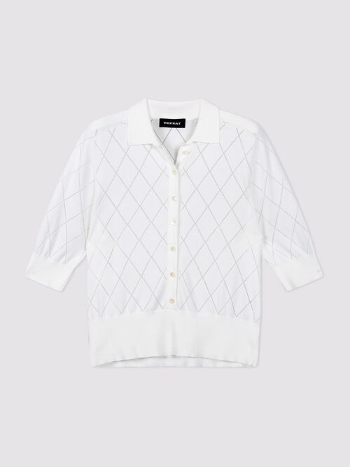 Superfine cotton polo knit