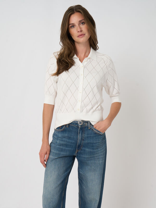 Polo en maille coton superfin image number 3