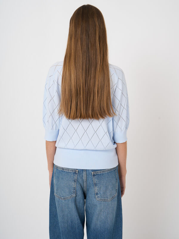 Superfine cotton polo knit image number 3