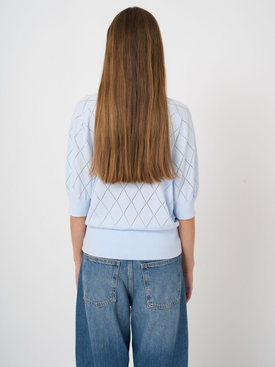 Superfine cotton polo knit image number 3