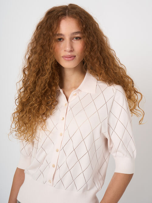 Superfine cotton polo knit