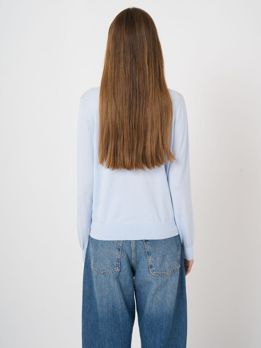 Pull col bateau en coton superfin image number 3