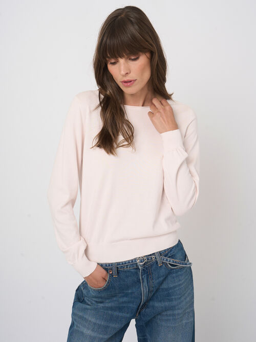 Pull col bateau en coton superfin
