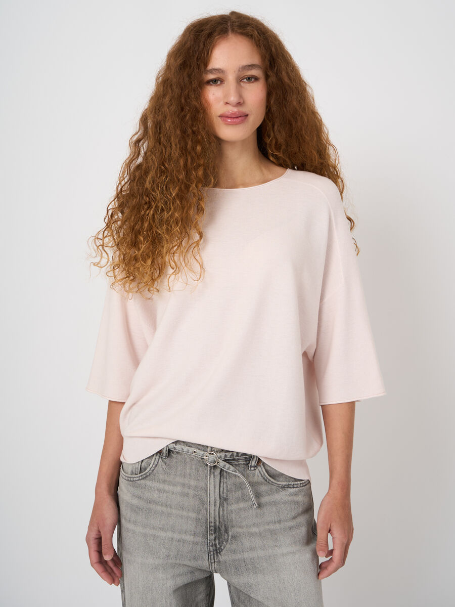 Pull col bateau en cachemire-coton image number 2